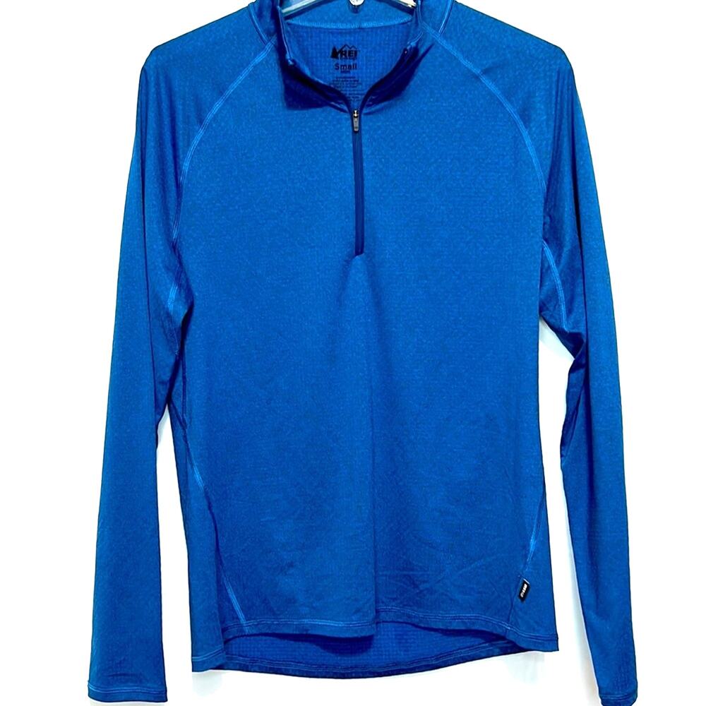 REI Men's 1/4 Zip Blue Pullover Size Small Hiking Outdoors Camping